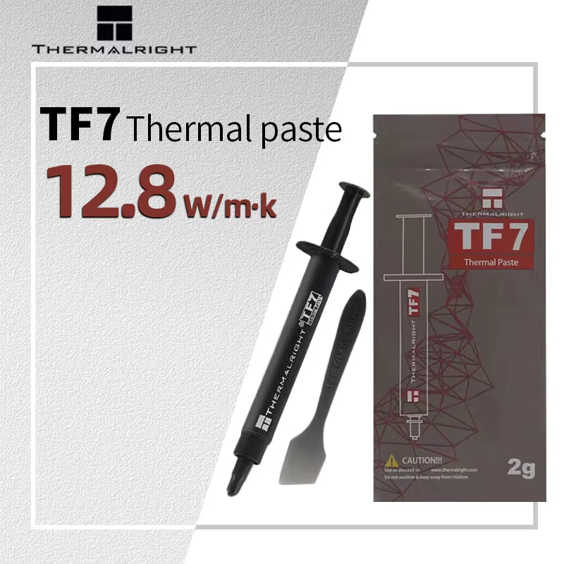 TF7 Thermal Paste 12.8W/M.K for Computer Notebook CPU Heat Dissipation 2G Non-Conductive Cooling Silicone Grease