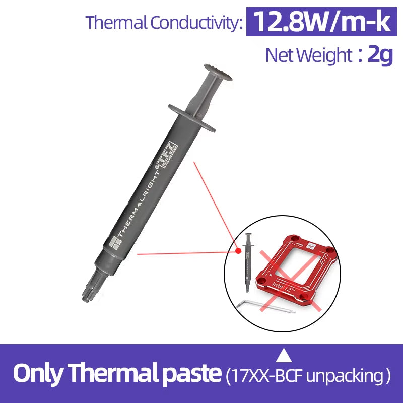 TF7 Thermal Paste 12.8W/M.K for Computer Notebook CPU Heat Dissipation 2G Non-Conductive Cooling Silicone Grease