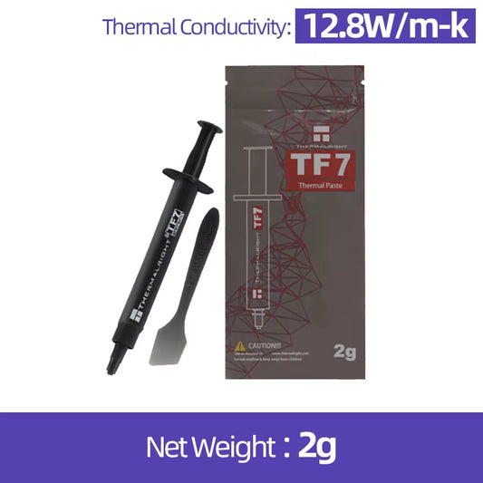 TF7 Thermal Paste 12.8W/M.K for Computer Notebook CPU Heat Dissipation 2G Non-Conductive Cooling Silicone Grease