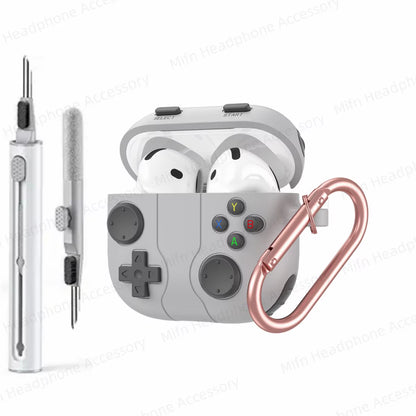 Case for Apple Airpods 4Th Gen Silicone Protector Cover 3D Games Console Case with Cleaning Kit for Airpod 4 (UBC C)Case for Man