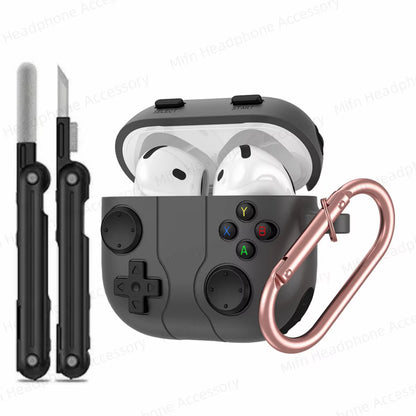 Case for Apple Airpods 4Th Gen Silicone Protector Cover 3D Games Console Case with Cleaning Kit for Airpod 4 (UBC C)Case for Man
